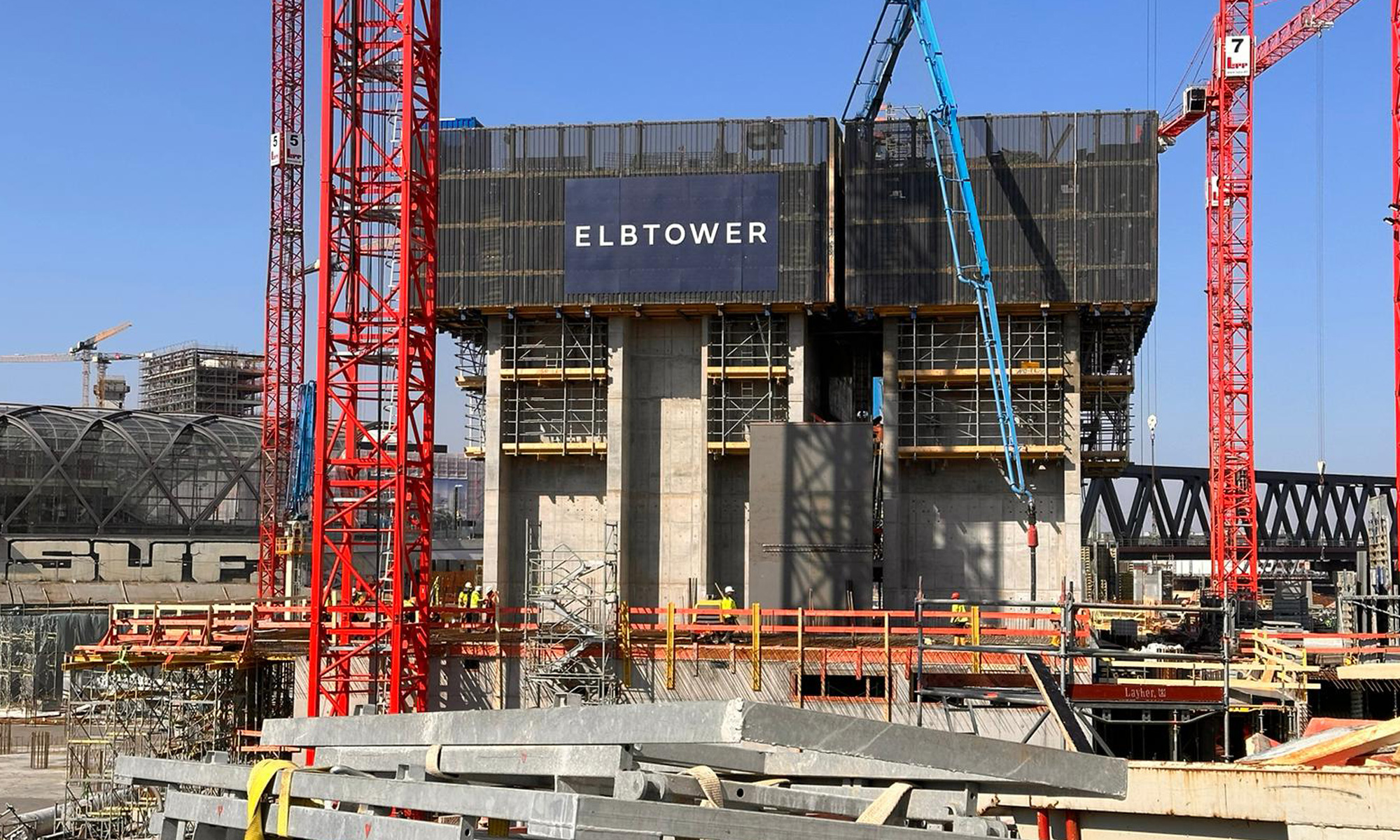 Elbtower betonlift
